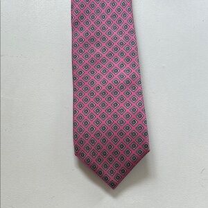 Pink Geometric Patterned Men's Tie J. Crew